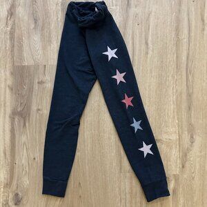 Sundry Navy Leggings with Multicolor Star Design